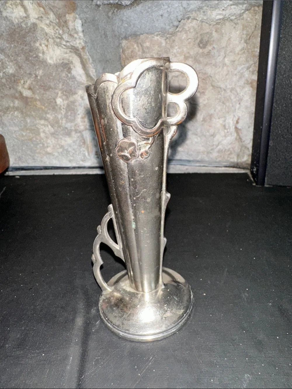 Vintage Silver-Plated Bud Vase